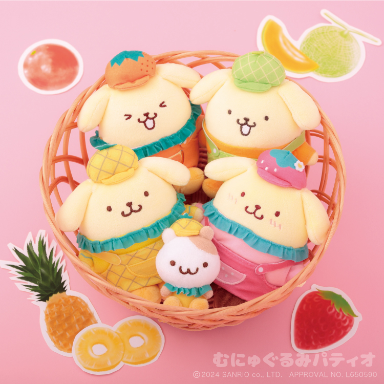 サンリオ♡ポムポムプリン♡マスコットシリーズ＆クローバーシリーズ♡EC販売を開始するよ～！｜NEWS｜むにゅぐるみパティオ公式サイト