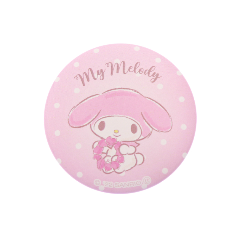マイメロディ フラワーリース 缶バッジ
