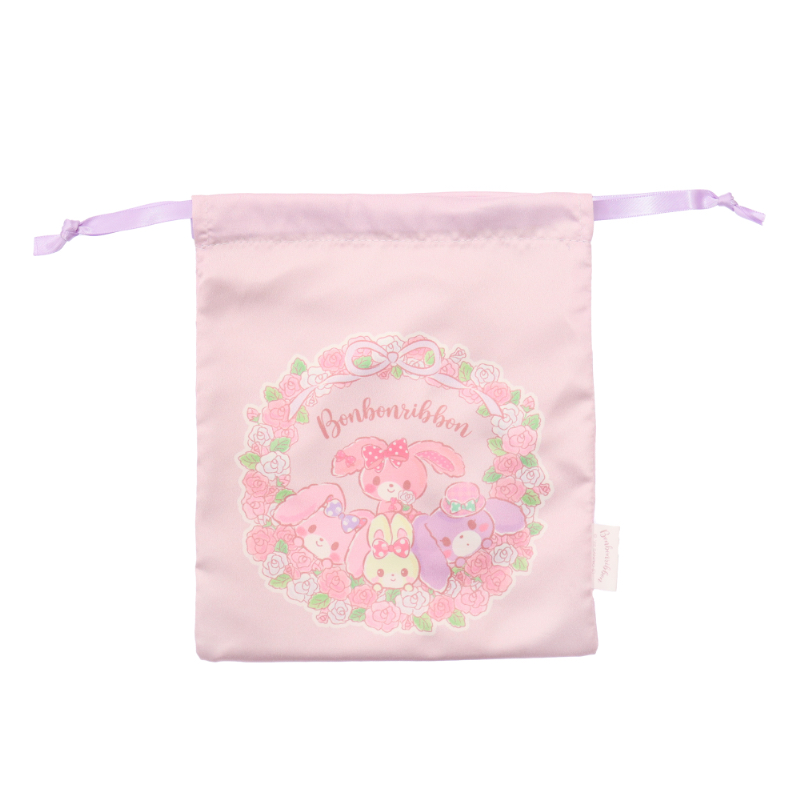 ぼんぼんりぼん フラワーリース 巾着