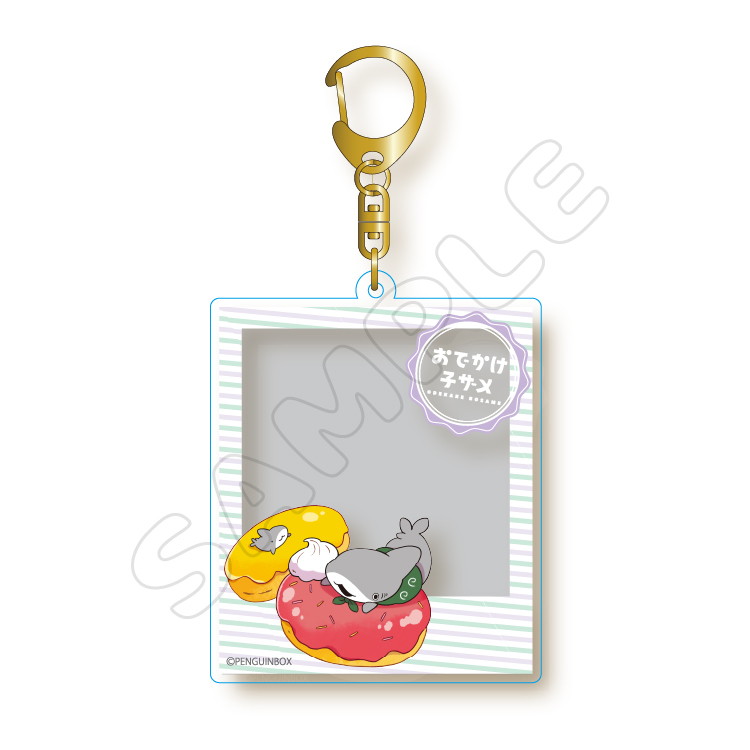 おでかけ子ザメスイーツ フォトフレーム風アクリルキーホルダー ドーナツ