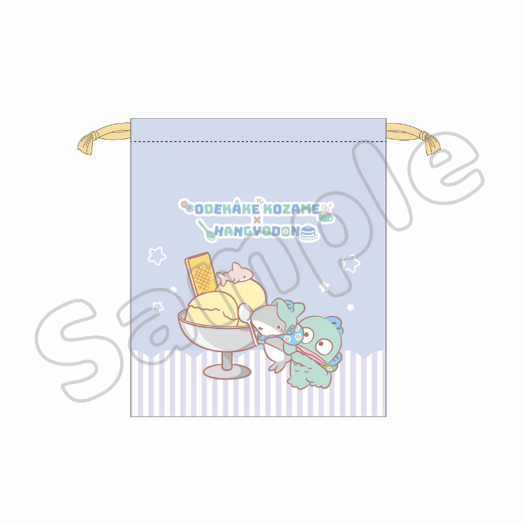 おでかけ子ザメ×サンリオキャラクターズ　ミニ巾着 ハンギョドン