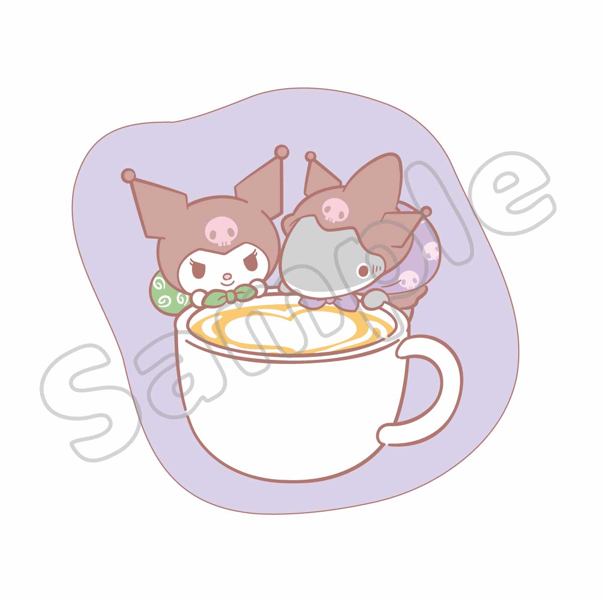 おでかけ子ザメ×サンリオキャラクターズ　ダイカットふわむにゅクッション クロミ