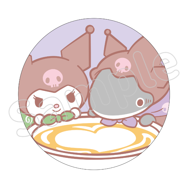 おでかけ子ザメ×サンリオキャラクターズ　刺繍缶バッジ クロミ