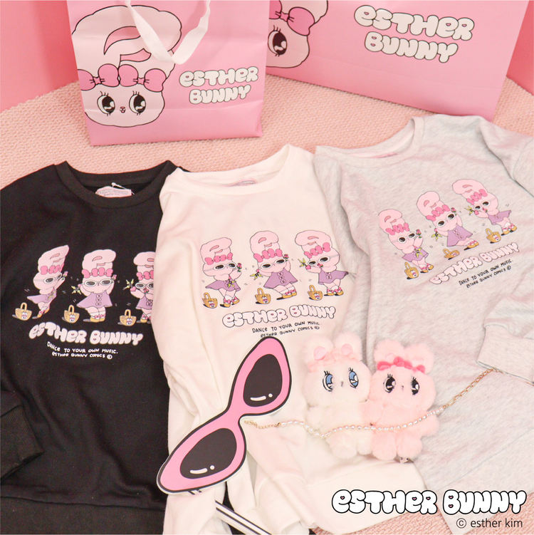 Esther Bunny スウェット ダンシングバニー｜むにゅぐるみ
