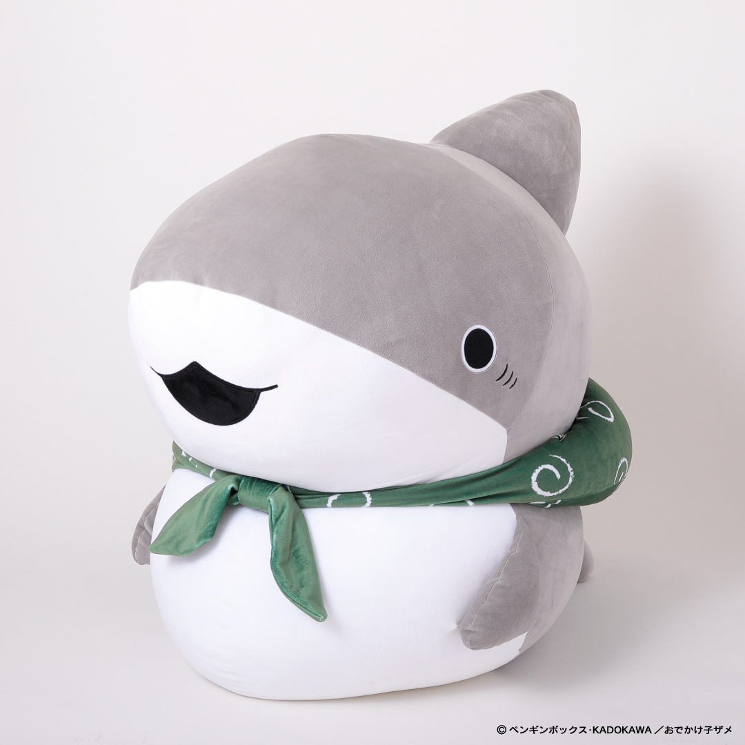 おでかけ子ザメむにゅぐるみ特大 駅長風【個別送料】｜むにゅぐるみ