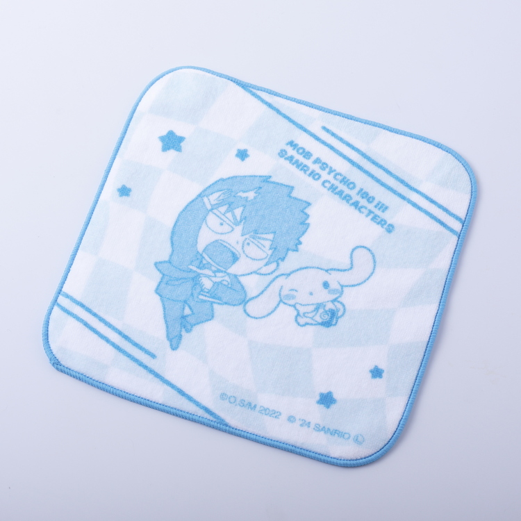 霊幻新隆×シナモロール　モブサイコ100III（サンリオコラボ）ハンドタオル
