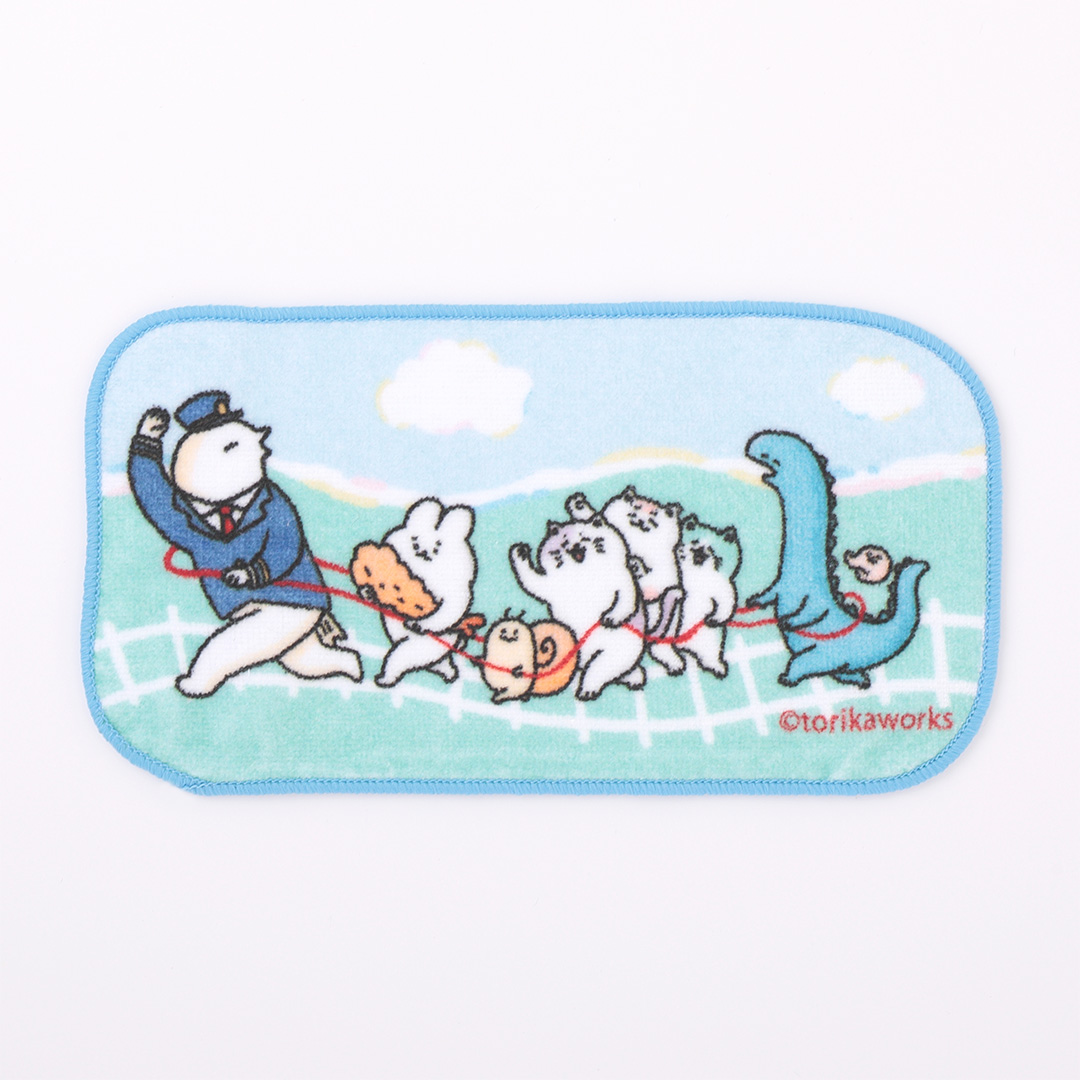 ふるえフレンズ ハーフハンドタオル 電車ごっこ