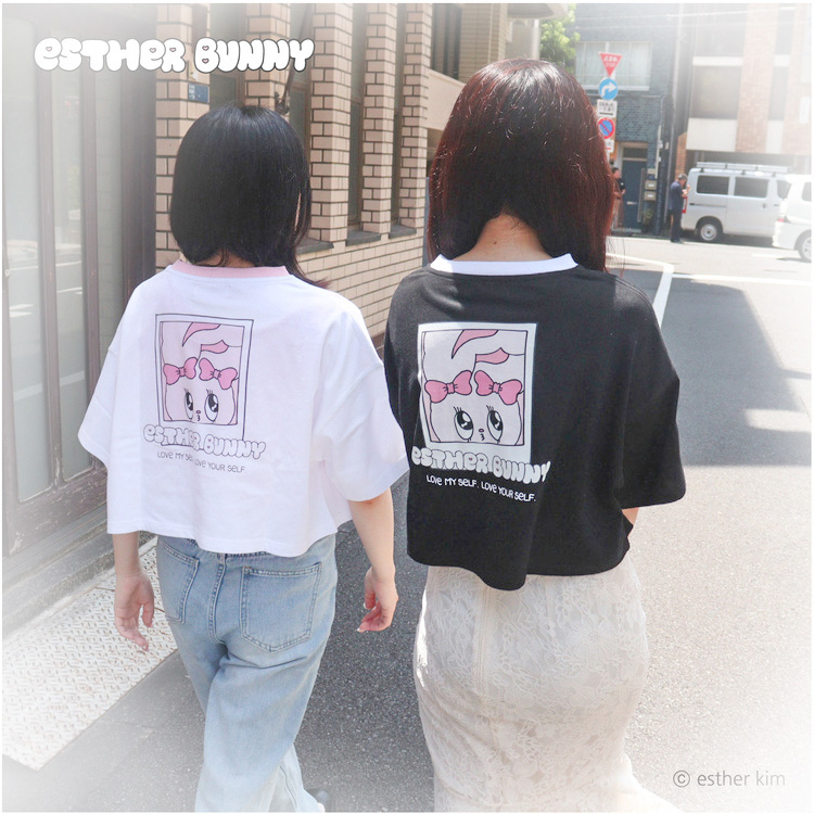 Esther Bunny クロップドTシャツ(チェキ)｜むにゅぐるみパティオ