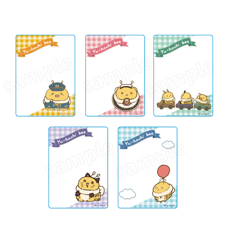 遊ハちのはちさん トレーディングクリアカード(5種)