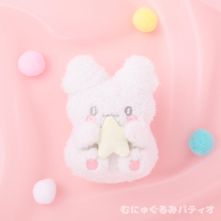 はなまるおばけ ふわふわパステルボア蓄光マスコット｜むにゅ