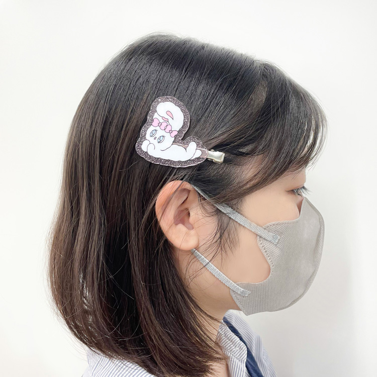 Esther Bunny アクリルヘアクリップ 寝そべり｜むにゅぐるみ