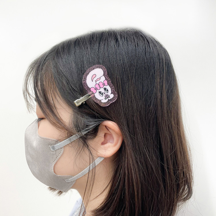 Esther Bunny アクリルヘアクリップ ローズ｜むにゅぐるみパティオ公式