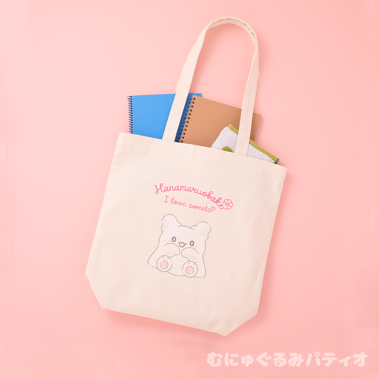 はなまるおばけ I love sweets 帆布トート｜むにゅぐるみ