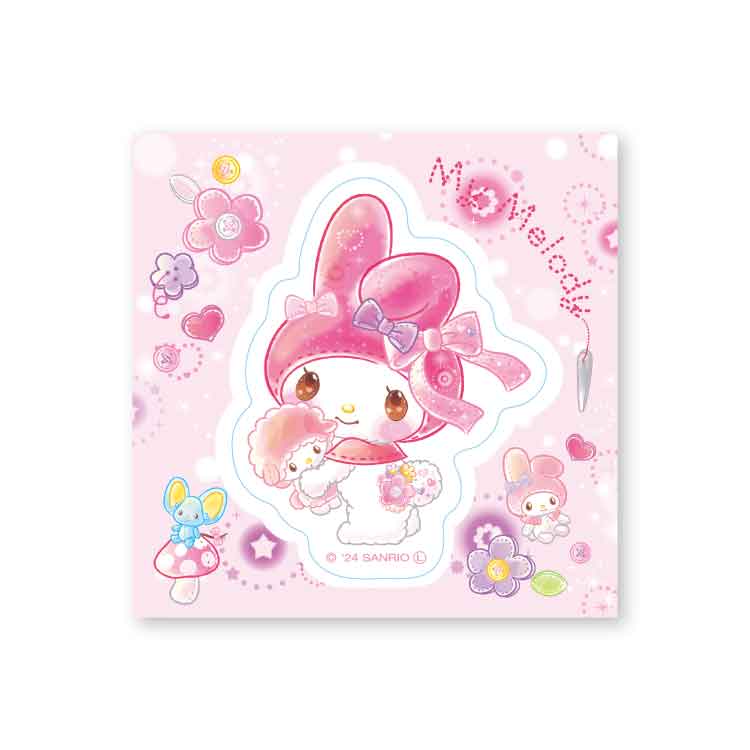 マイメロディ きらきらドールクリアステッカー