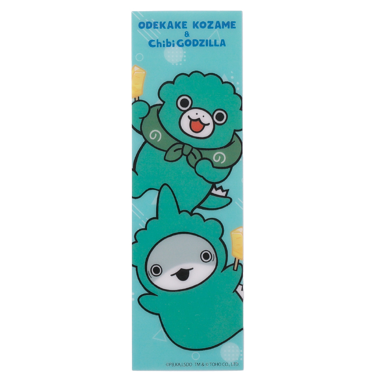 おでかけ子ザメ＆ちびゴジラ しおり（ブルー）