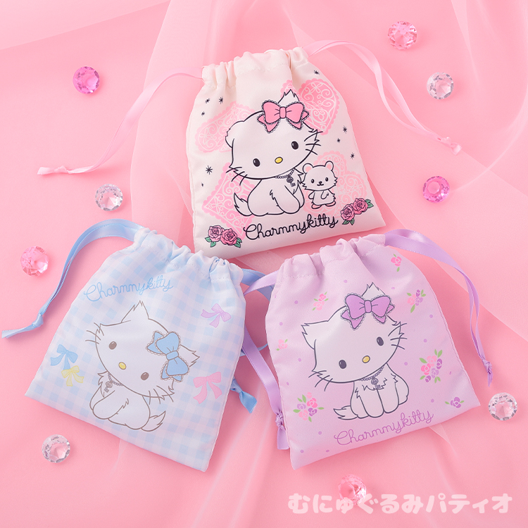 ☆Sanrio チャーミーキティ　ポーチ（巾着）☆ チャーミーキティ プリントミニ巾着｜むにゅぐるみパティオ公式