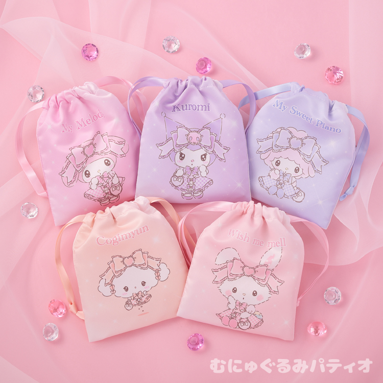 サンリオキャラクターズ Sweetie プリントミニ巾着｜むにゅぐるみ