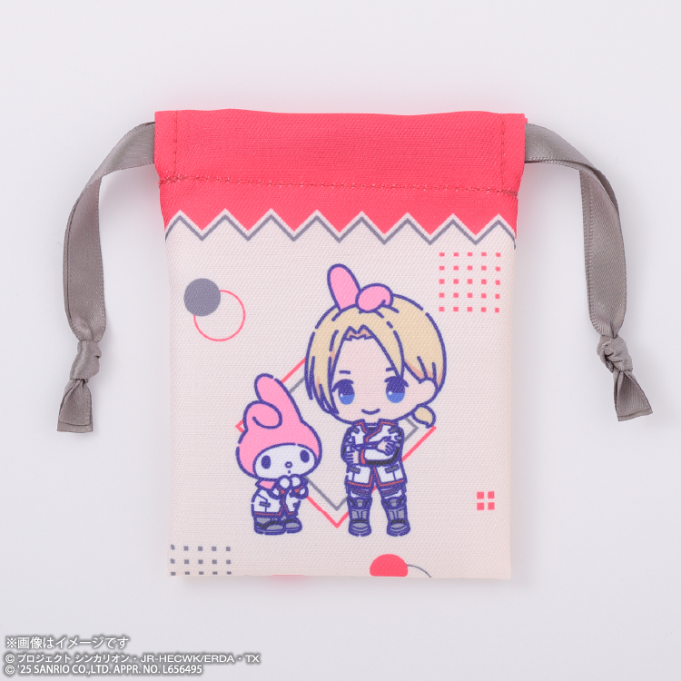 シンカリオンCW×サンリオキャラクターズ 豆巾着 フォールデン アカネ×マイメロディ