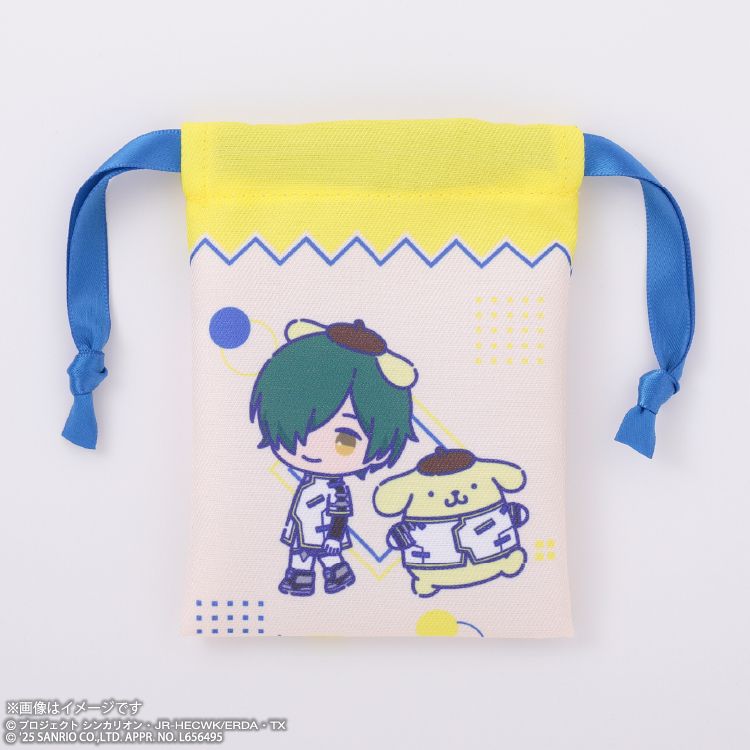 シンカリオンCW×サンリオキャラクターズ 豆巾着 梔子 モリト×ポムポムプリン