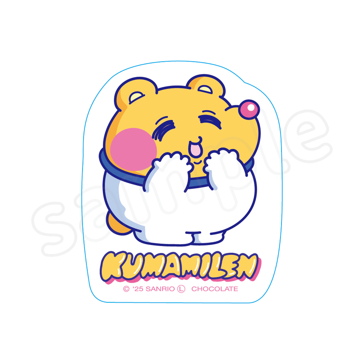 クマミレン ダイカットステッカー にっこり