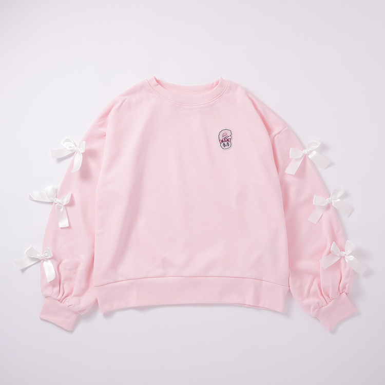 Esther Bunny リボン付き刺繍スウェット PK