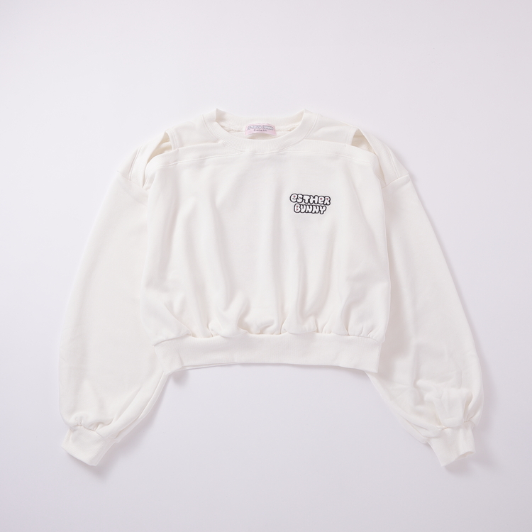 Esther Bunny オープンショルダースウェット WH