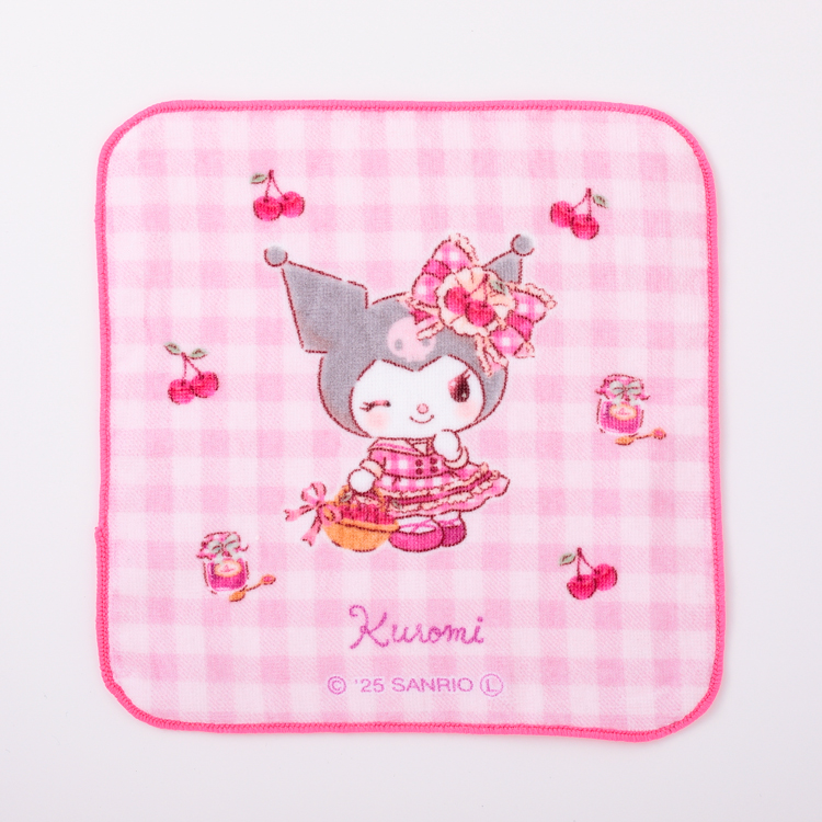 クロミ ギンガムフルーツ ハンドタオル