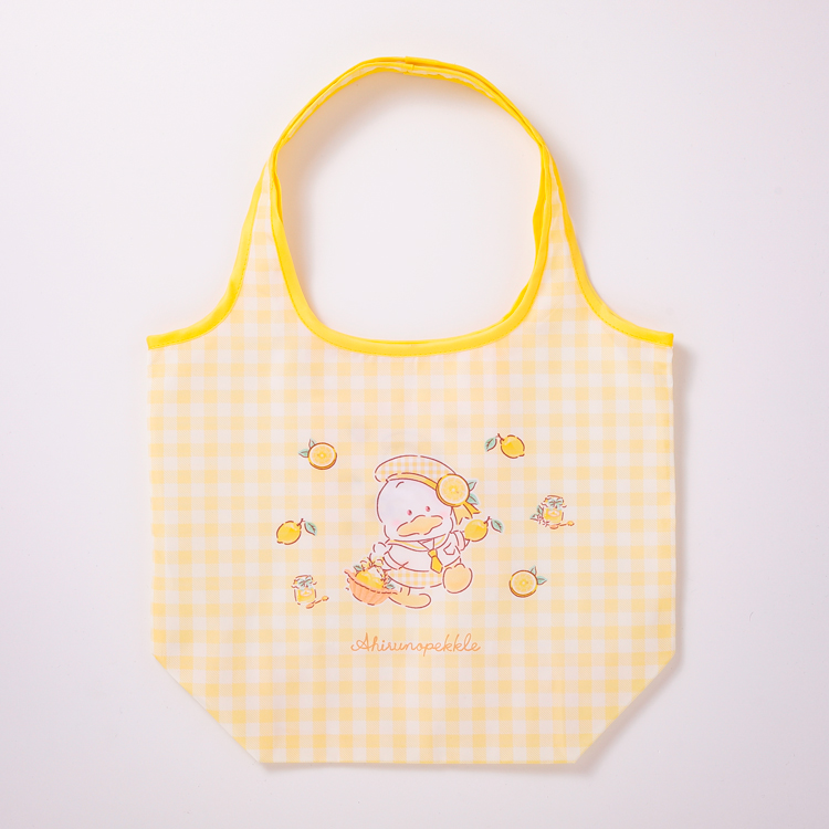 あひるのペックル ギンガムフルーツ ミニエコバッグ