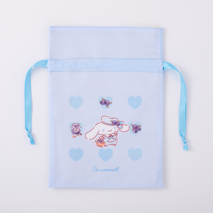 シナモロール ギンガムフルーツ リボン巾着