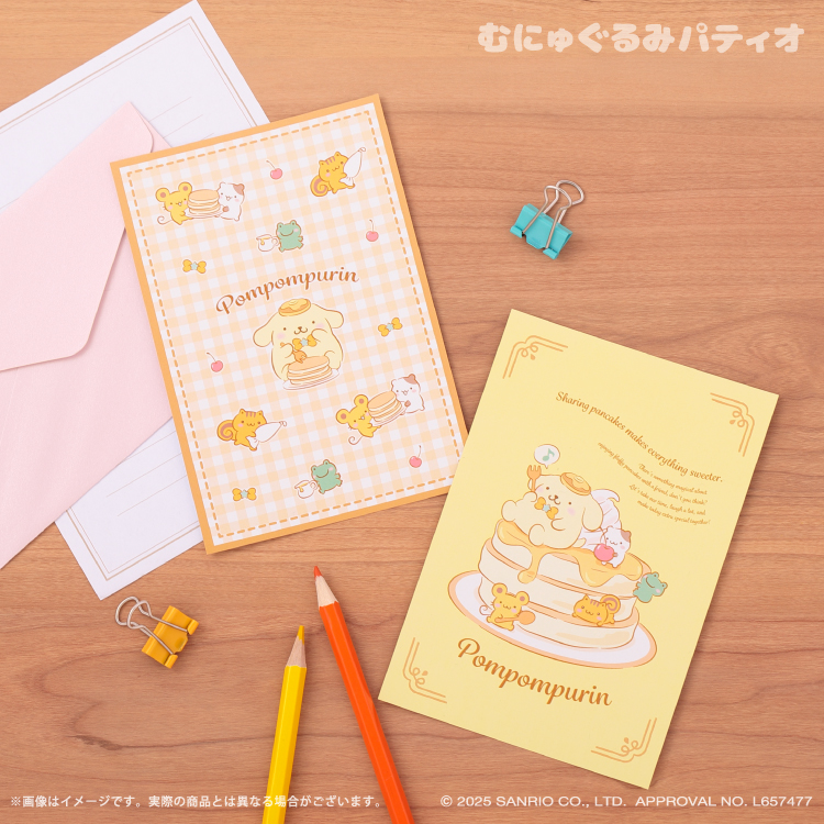ポムポムプリンハッピーフレーバー２種　ハッピーシェアパンケーキマスコット新品 ポムポムプリン ハッピーシェアパンケーキマスコット｜むにゅ