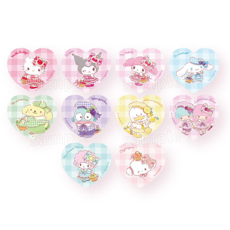 サンリオキャラクターズ ギンガムフルーツ トレーディングステッカー