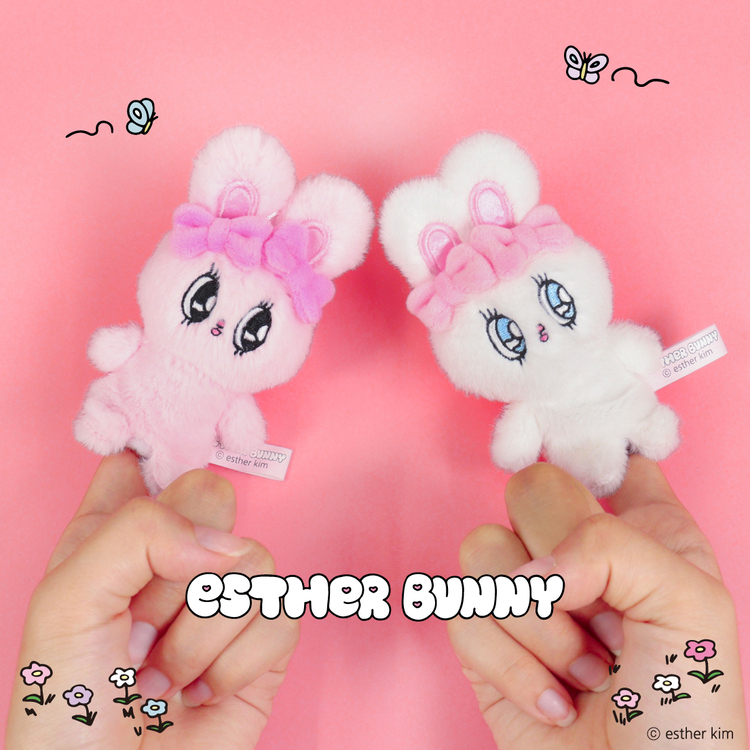 Esther Bunny フィンガーマスコット｜むにゅぐるみパティオ公式サイト