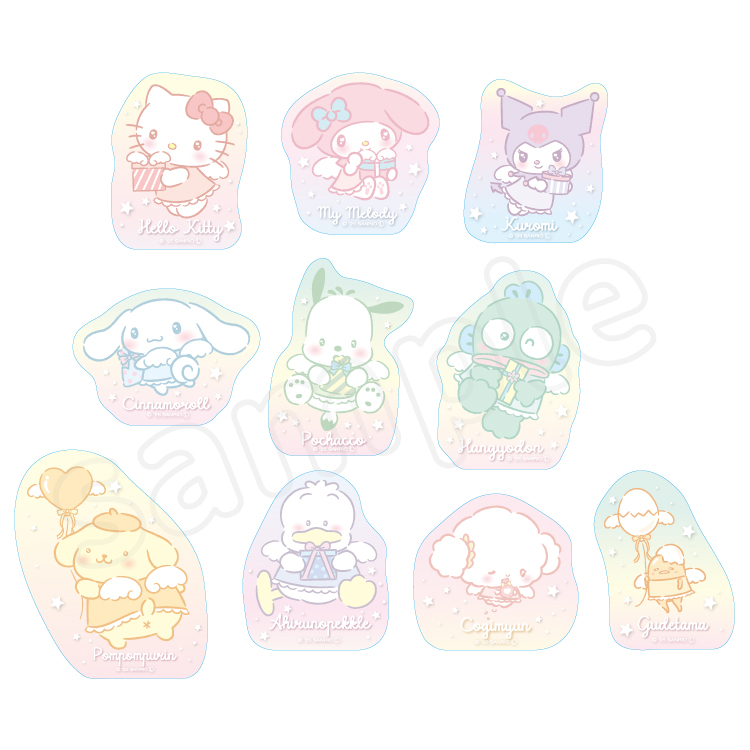 サンリオキャラクターズ エンジェルトレーディングダイカットステッカー