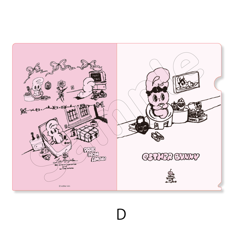 Esther Bunny クロッキーシリーズ クリアファイル D