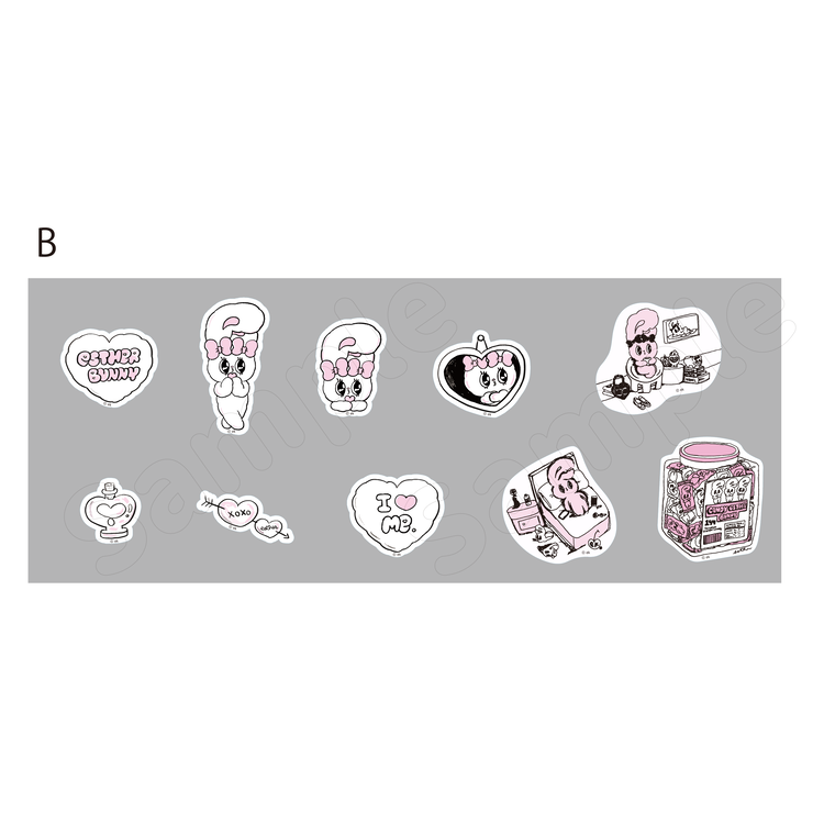 Esther Bunny クロッキーシリーズ ホログラムステッカー10枚セット B