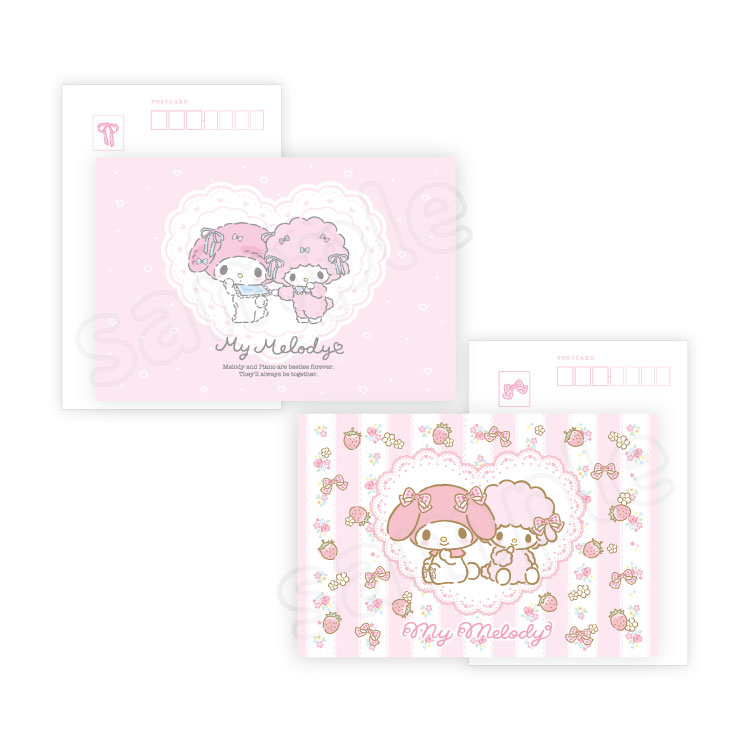 98年物★My Melody ポストカード マイメロディ 11枚 サンリオ 予約販売】マイメロディなかよしリボン ポストカードセット【8月