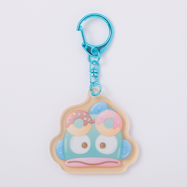 新品未開封サンリオハンギョドン いちごチーク むにゅぐるみマスコット　ピーチ桃 新品未開封サンリオハンギョドン いちごチーク むにゅぐるみ