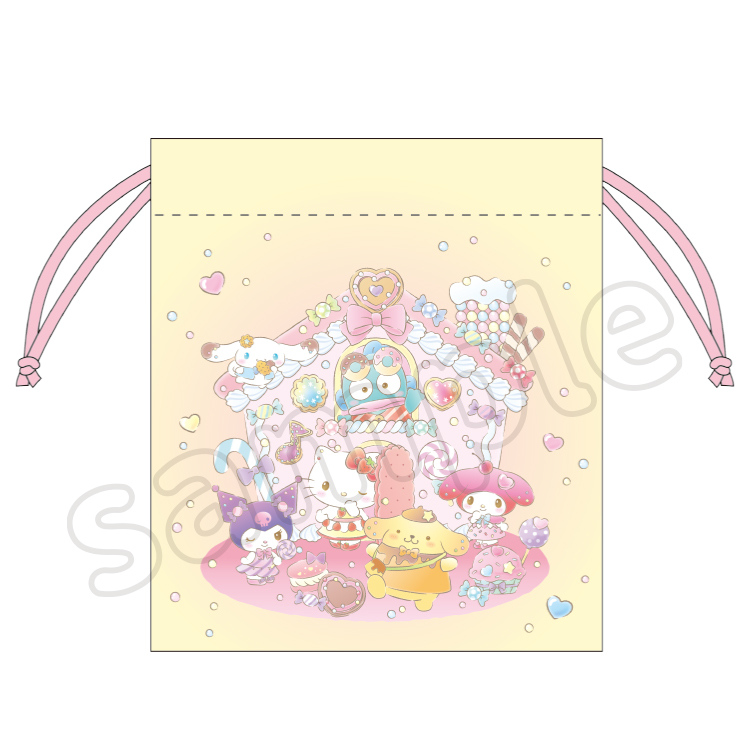 サンリオキャラクターズ スイーツハウス プリントミニ巾着