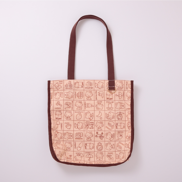 【予約販売】ハローキティ ブラウンマチ付きトートバッグ【1月中旬頃順次発送予定】
