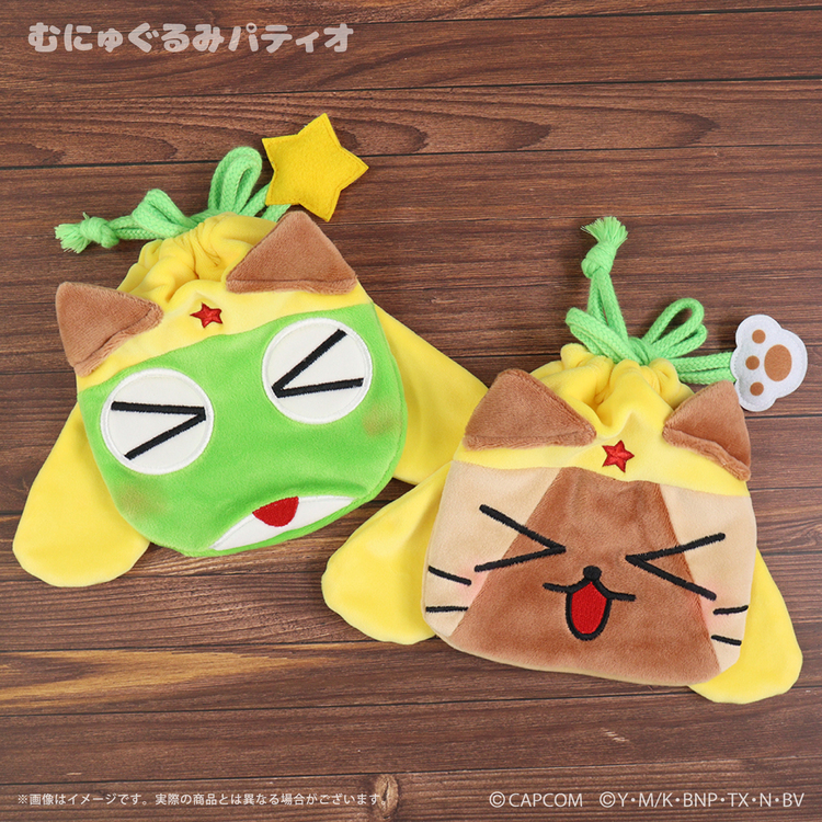 モンスターハンター×ケロロ軍曹 ダイカット巾着｜むにゅぐるみパティオ
