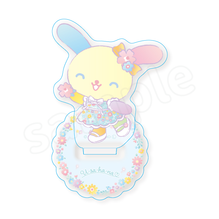 ウサハナふわりフローラルアクリルスタンド｜むにゅぐるみパティオ公式