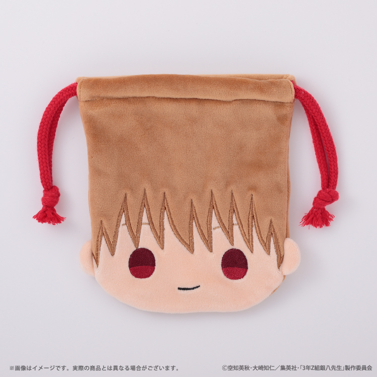 3年Z組銀八先生 フェイスダイカット巾着｜むにゅぐるみパティオ公式サイト