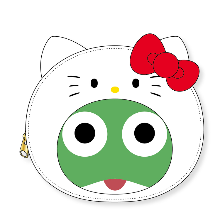 ケロロ軍曹×サンリオキャラクターズ きぐるみポーチ ケロロ×ハロー
