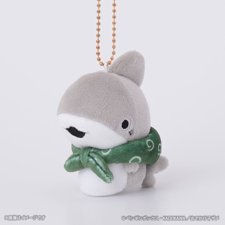 おでかけ子ザメむにゅぐるみ特大 駅長風【個別送料】｜むにゅぐるみ