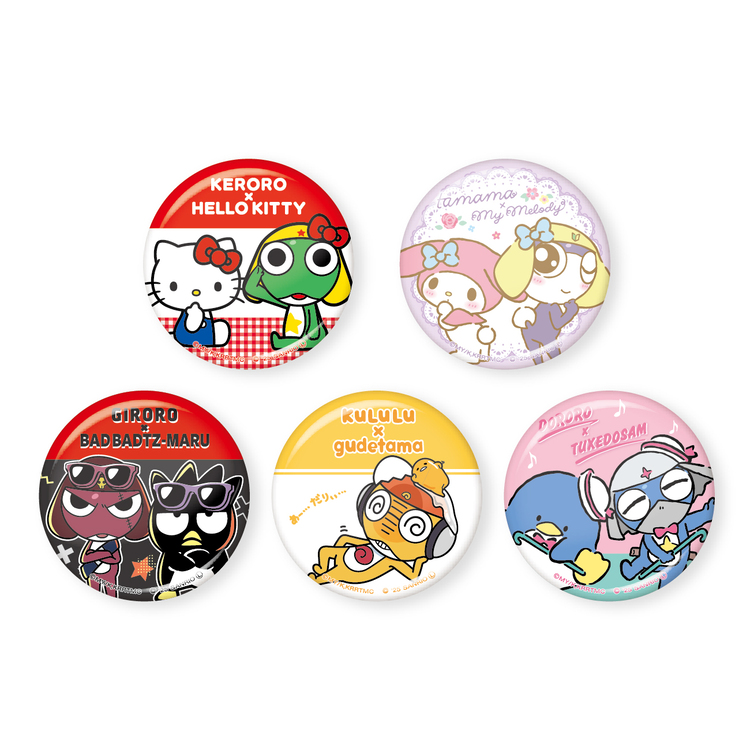 ケロロ軍曹×サンリオキャラクターズ トレーディング缶バッジ お顔 ケロロ軍曹×サンリオキャラクターズ トレーディング缶バッジ お顔