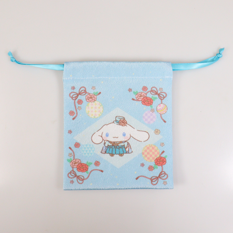 【予約販売】シナモロール 和ごころロマン ちりめんミニ巾着【2月上旬頃順次発送予定】