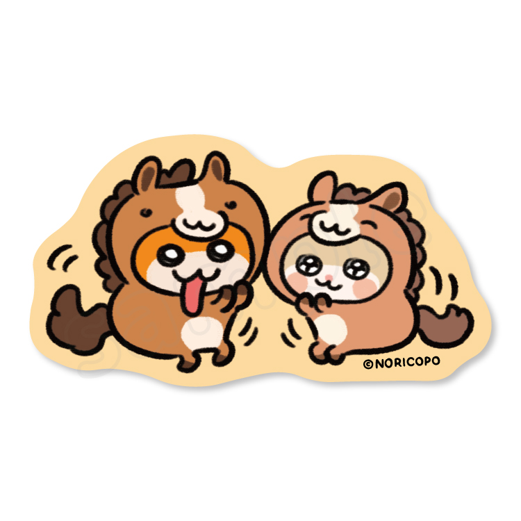 【予約販売】クソハムちゃん 午年 ダイカットステッカーB【2月末頃順次発送予定】