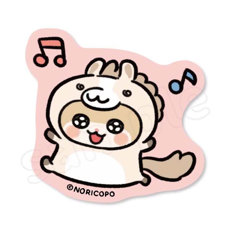 予約販売】クソハムちゃん 午年 ダイカットステッカー【2月末頃順次