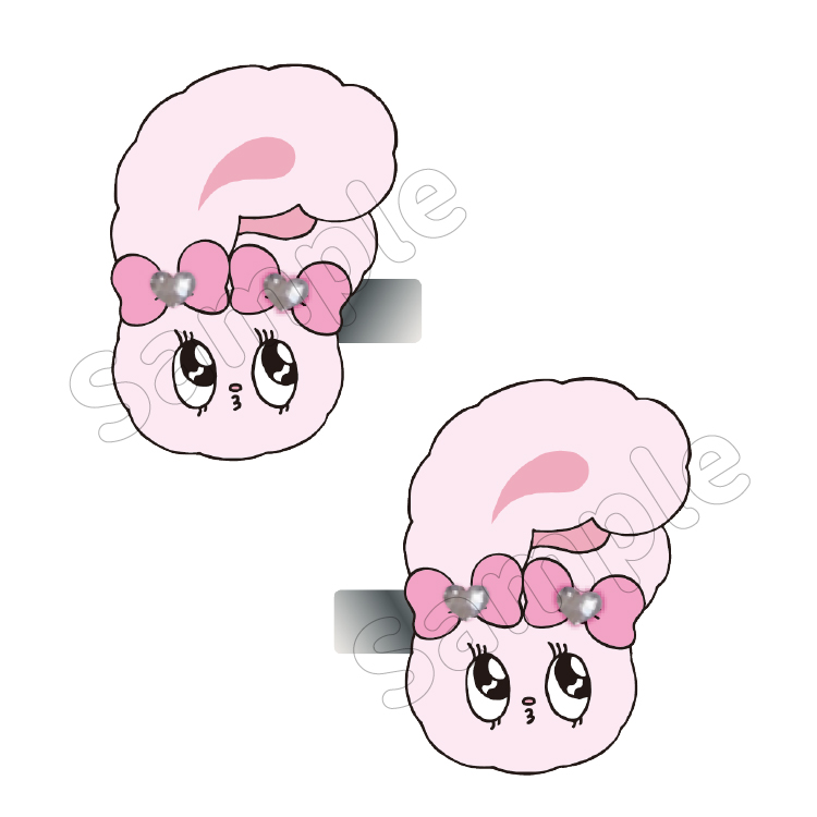 Esther Bunny ぷっくりヘアクリップ きゅぴーん｜むにゅぐるみパティオ