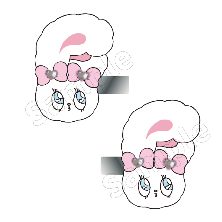 Esther Bunny ぷっくりヘアクリップ きゅぴーん｜むにゅぐるみパティオ